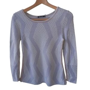 Nic+Zoe Women's Light GrayBlue Sweater Size XS US